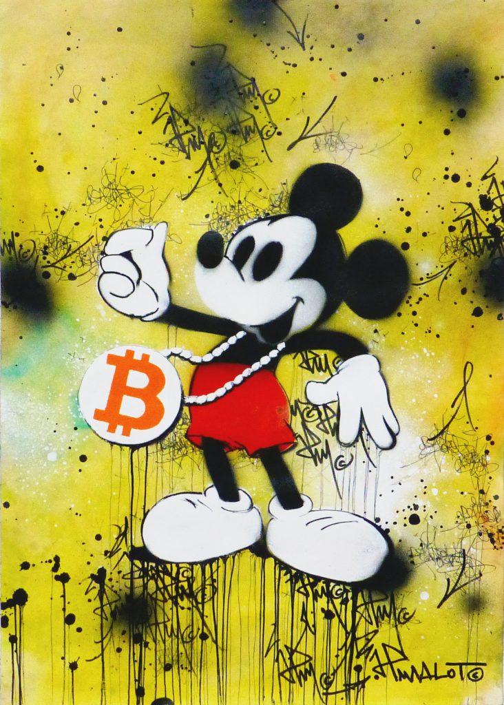mickey bitcoin art